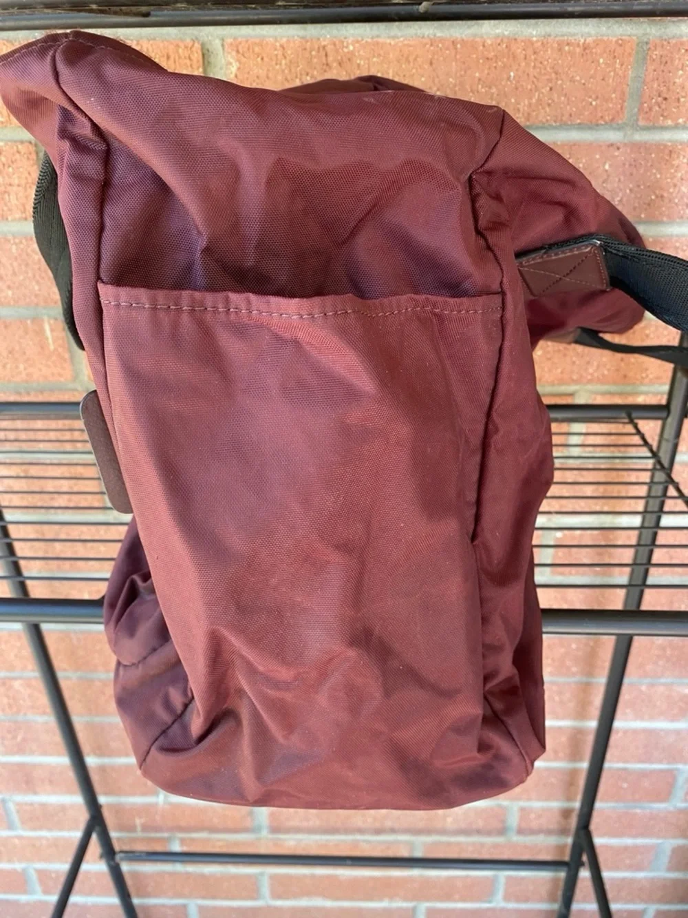 Marc Jacobs Men's Burgundy Laptop Tote with Black Straps